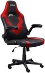 Trust Gaming GXT 703R Riye Gaming Chair, Adjustable Desk Chair with Padded Arm Rest, up to 140kg Weight, Class 4 Gas Lift, PC Tiltable Seat Computer Chair for Gaming Setup, Video Games – Red