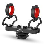 Movo SM6 Ultraflex Premium Shockmount for Shotgun Microphones – Compatible with Rode NTG Series, Sennheiser MKE600, Audio-Technica AT875R, and More