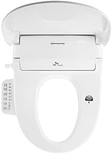 SK magic BID-S24D Electric Bidet Toilet Seat Elongated| Adjustable Warm Water, Warm Air Dryer| LED Lights| 360° Self-Cleaning Nozzle| Easy Installation| Heated Toilet Seat