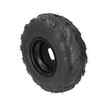 145/70‑6 Wheel, Black ATV Tubeless Tire for Go Kart UTV Quad Bike 4 Wheelers