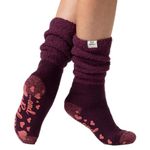 HEAT HOLDERS Ladies Lounge Cosy Slouch Socks Pack of 1 Wine 4-8