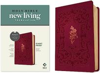 NLT Giant Print Bible, Filament Enabled (LeatherLike, Cranberry Flourish, Red Letter)