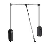 MYOYAY Pull Down Closet Rod Heavy Duty Clothes Rail Two-way Buffering Closet Rod Cloakroom Lift Clothes Hanger Home Clothes Storage Suitable for Wardrobe Interior Width 35-48 inches