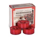 Yankee Candle Tea Light Scented Candles Cherry Vanilla 12 Count, 4.5 cm, Red