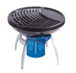 CAMPINGAZ Gas Powered Party Grill, Camping Stove And Grill, All-In-One Portable Camping Bbq, With Griddle, Grid And Pan Support, Black, Free Standing