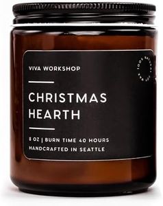 Christmas Hearth Natural Soy Wax Scented Candle for Home – Handcrafted in USA – Best Gift for Mom, Dad, Sister, Brother & Friends – Aromatherapy Candle for Christmas – Scented Candles for Women & Men