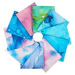 Craftido -25 Options- 100% Cotton Quilting Fabric Bundles 10pcs Fat Quarters 45.7x53.3cm (18”x21”) -Medium Weight 5.2 oz- for Quilting, Sewing Project, Patchwork, DIY Crafts - Rainbow Inks