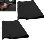 Aisetmoon 2 Pack Carbon Felt Welding Blanket Fireproof, 12"* 27"*5 mm Thickness Flame Retardant Fabric up to 2000°f Fireproof, Flame Retardant Fabric Carbon Felt High-Temp Felt Plumbers Pad