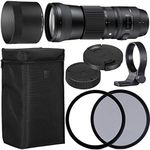 Sigma 150-600mm f/5-6.3 DG OS HSM Contemporary Lens for Canon EF with 95mm UV and 95mm Polarizing Filer + Case + Collar C-PL Starter Kit - International Version