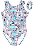 Destira Gymnastics Leotards for Girls, Llama Llove, Super Soft Leotards for Women and Girls with Matching Scrunchie, Gymnastics, Dance, Cheer, Yoga, and More, Child XX-Small (3x)