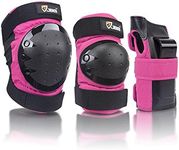 JBM Adult & Kids Knee Pads Elbow Pads and Wrist Guards Set for Inline Skating, Roller Skating, Skateboarding and Multi-Sports