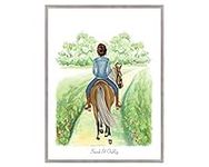 Personalised Horse Gift for Girls,Horse Gifts,Horse Art,Horse riding gift,Horse Memorial, Horse wall art, Horse Picture, Birthday gift UNFRAMED Available in 5"x7",A5,8"x10",A4,A3