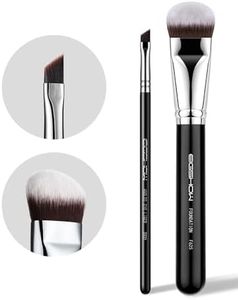 Eyeliner Brush Fine Angled&Foundation Brush PRO Slanted for Liquid Mask Kabuki Brush &PRO Precision Gel Eye Liner Makeup Brush