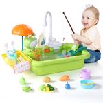 Toys for 3-8 Year Old Boy Gifts Play Sink with Running Water Play Table Mud Kitchen Role Play Toys for 3-8 Year Old Girls Gifts Play Kitchen Boys Toys Age 3-8 Toy Kitchen Toddler Kitchen Toy Sink