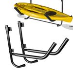 Dinghao Kayak Paddle Storage Rack - Kayak Storage Wall Mount Rack with 100lbs, Heavy Duty Garage Storage Hanger Hooks, Foldable Kayak Storage Rack Kayak, Paddleboards, Canoe Surfboards, or Snowboards