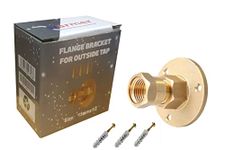 Wärmer System Wallplate PSW Flange Bracket for Outside Tap Universal Adaptor for Use with 15mm Copper Pipe or 15mm Plastic Pipe Through The Wall 1/2'' BSP Flanged Fitting