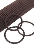 36 PCS Hair Elastics, 3mm Elastic Hair Ties Ponytail Holders, Bulk Hair Ties No Metal Gentle Elastics Hair Bands for Women Men Girls Kids (Brown)