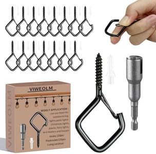 Viweolm 120 Pcs Black Eye Hooks Screw Heavy Duty,Ceiling Hooks for Hanging Plants,String Lights,Cup,Wind Chime,Bird Feeders. Plant Hanger Indoor&Outdoor