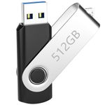 USB Stick 512 GB - Mojuhojiy High Speed Memory Stick Swivel USB Flash Drive Large Capacity Storage USB Memory Sticks Waterproof Thumb Drive for PCs/Laptops/Computes (512 GB, USB 3.0)