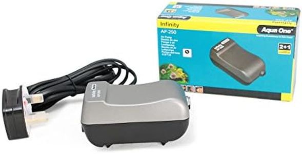 AP250 Infinity Air Pump Single 200 L/Hr 11130 Fish Tank Aquarium Aqua One