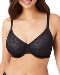Wacoal Women's Back Appeal Underwire Bra, Black, 34DD