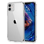 Uluck Case Compatible with Iphone 11, Crystal Clear Anti-Yellow Case, Slim Soft TPU Silicone Shockproof Bumper Cover, Anti-Scratch iphone 11 Phone Case - 6.1 inch