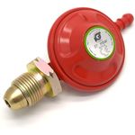 AMK® Propane Gas Regulator 37mbar with Level Gauge BBQ Camping Carvaning Plumber Calor Bottle Screw in