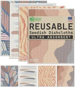 Eparé Swedish Dish Cloths for Kitchen - 8 Pack Absorbent Swedish Washcloths - Disposable Dish Cloths for Washing Dishes - Washable Swedish Dish Clothes - Swedish Sponge Cloths Kitchen Reusable
