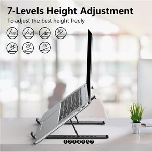 Tonmom Adjustable Laptop Stand – Black Ergonomic Portable Riser