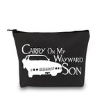 TV Show Inspired Carry Way ward Son Makeup Cosmetic Bag for Fans BFF Gift (Carry On Black CA)