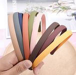 ANNA CREATIONS Fashion Plastic Elastic Wavy Hair Comb Teeth Shine Hairband Hoop Matte Accessory for Women (Multicolor) (Pack of 12 Pcs) (Multi-1, Large)