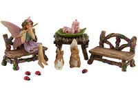 PRETMANNS Fairy Garden Accessories - a Cute Fairy for an Outdoor Fairy Garden with Miniature Furniture - Colorful Fairy Garden Kit with a Figurine