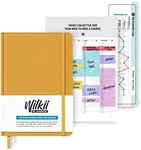 Wilkii Planner - 90-Day Undated Weekly & Daily ADHD Planner to Boost Productivity & Achieve Goals | Neurodivergent-Friendly Organization with Mindful Exercises | Soft Vegan Leather Cover (Yellow)