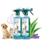 Natural Remedies Fresh Me Up Bloom Mild Waterless Spray Cleanser for Dogs, Cats and Pups of All Breeds, Deep Cleans, Deodorises & Hydrates, Daily Use, Lick Safe, Natural and Safe, 420 ml (Pack of 2)