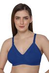 Intimacy Nursing Maternity Feeding Bra with Front Opening and Adjustable Straps Seamless Non-Wired Non-Padded Medium Coverage Comfortable Support Bra for Women Blue