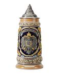 HAUCOZE Beer Stein Mug German Eagle Drinking Stanley Viking Tankard with Petwer Lid for Birthday Gifts Men Father Husband 0.8 Liter