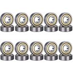 ExcInter 10Pcs ZZ698 8 * 19 * 6mm Deep Groove Ball Bearings Miniature Sealed High-speed Low-noise High-precision Corrosion Resistant Stainless Steel