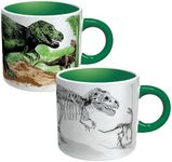 Disappearing Dino Mug - Heat Sensitive Color Changing Coffee Cup - Add Hot Liquid and Watch Dinosaurs Turn to Fossils