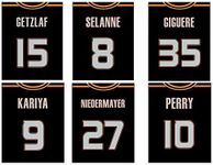 Anaheim Ducks Poster Set of Six Vintage Jerseys- Poster Prints