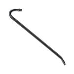 Edward Tools Gooseneck Wrecking Bar - Extra strength drop forged steel pry bar for easier demolition - Gooseneck for added ripping bar leverage - Nail puller end/chisel end - Rust proof (24 Inch)