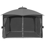 ABCCANOPY Universal 10' x 12' Gazebo Replacement Mosquito Netting Walls (Gray)