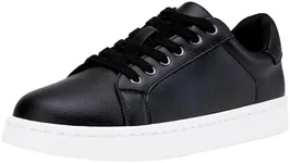 Vepose Women's 8003 Fashion Lace Up Comfortable Casual Tennis Sneakers,Black,Size 8M US(CJY8003 Black 08)