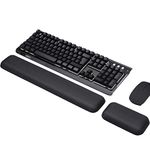 Aelfox Memory Foam Keyboard Wrist Rest Pad and Mouse Pad Wrist Rest Set, Ergonomic Wrist Support Wrist Pad - Breathable, Sweat-absorbent, Relieve Wrist Pain for Laptop, Computer, Home, Office