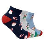 Mint & Oak Ankle Length Men Socks, Christmas Gift Quirky Socks For Friends, Cute Funky Socks For Men & Women, Xmas Secret Santa Gift. (Christmas Delight)