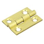 Generic Jewelry Box 25mm 1-inch Length Brass Bearing Butt Door Hinge Gold Tone