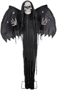 Haunted Hill Farm 6-Ft. Reaper with Wings Halloween Animatronic
