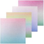 Gradient Glitter Cardstock Paper 12x12, 16 Sheets 4 Gradient Colors Glitter Paper, 200gsm/74lb Premium Sparkly Paper, Shinny Craft Paper for Crafts, Card Making, DIY Project, Party Decor