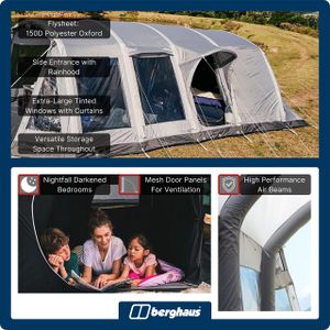 Berghaus Telstar 5 Nightfall Tent – 5-Person Family Camping Shelter