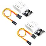 2pcs DHT22/AM2302 Digital Temperature and Humidity Sensor Module Temperature Humidity Monitor Sensor Replace SHT11 SHT15 for Arduino Electronic Practice DIY