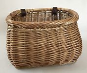 Home-ever Large Delux Heritage Traditional Handmade Wicker Bicycle Basket